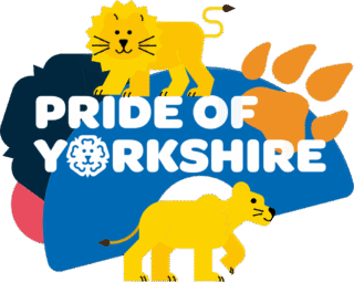 Pride of Yorkshire logo and lions